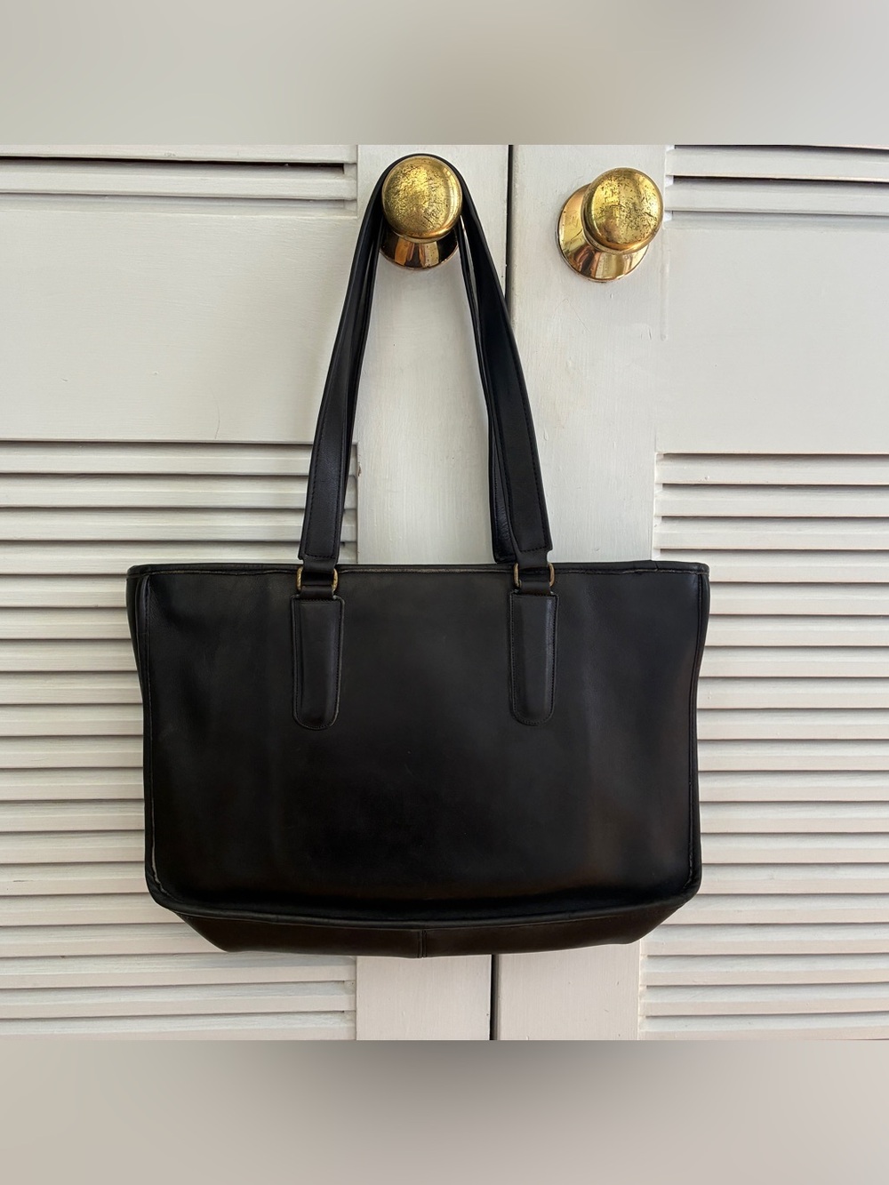 Rare 1970s 80s Vintage Coach Early Marketing Tote Black Pre-Creed NYC 9580 9665